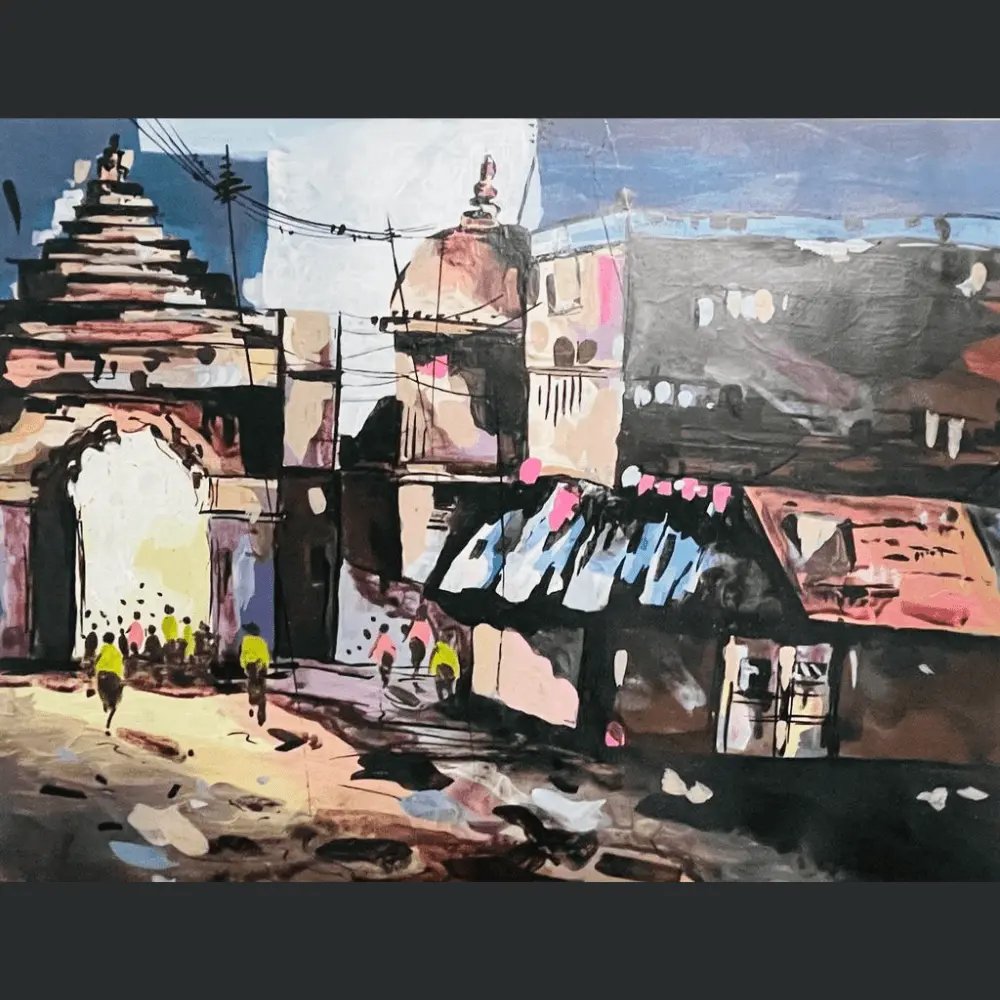Original acrylic painting by Laiba Khursheed — Dubai artist