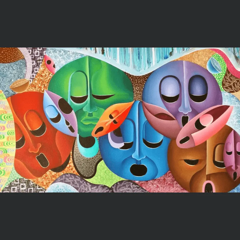 Studio acrylic painting by Laiba Khursheed