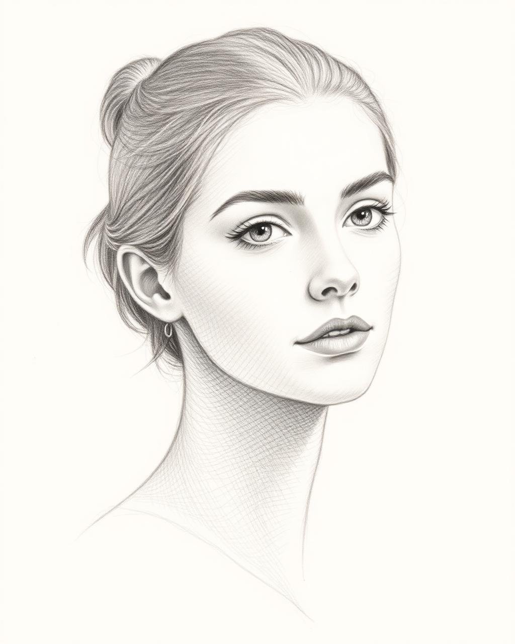 Graphite portrait sketch by Laiba Khursheed